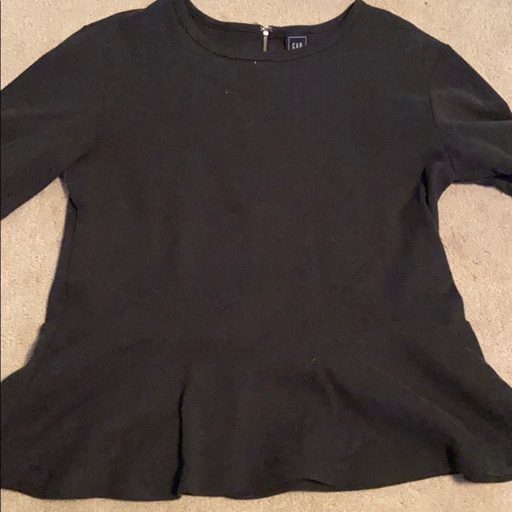 Dark gray peplum top